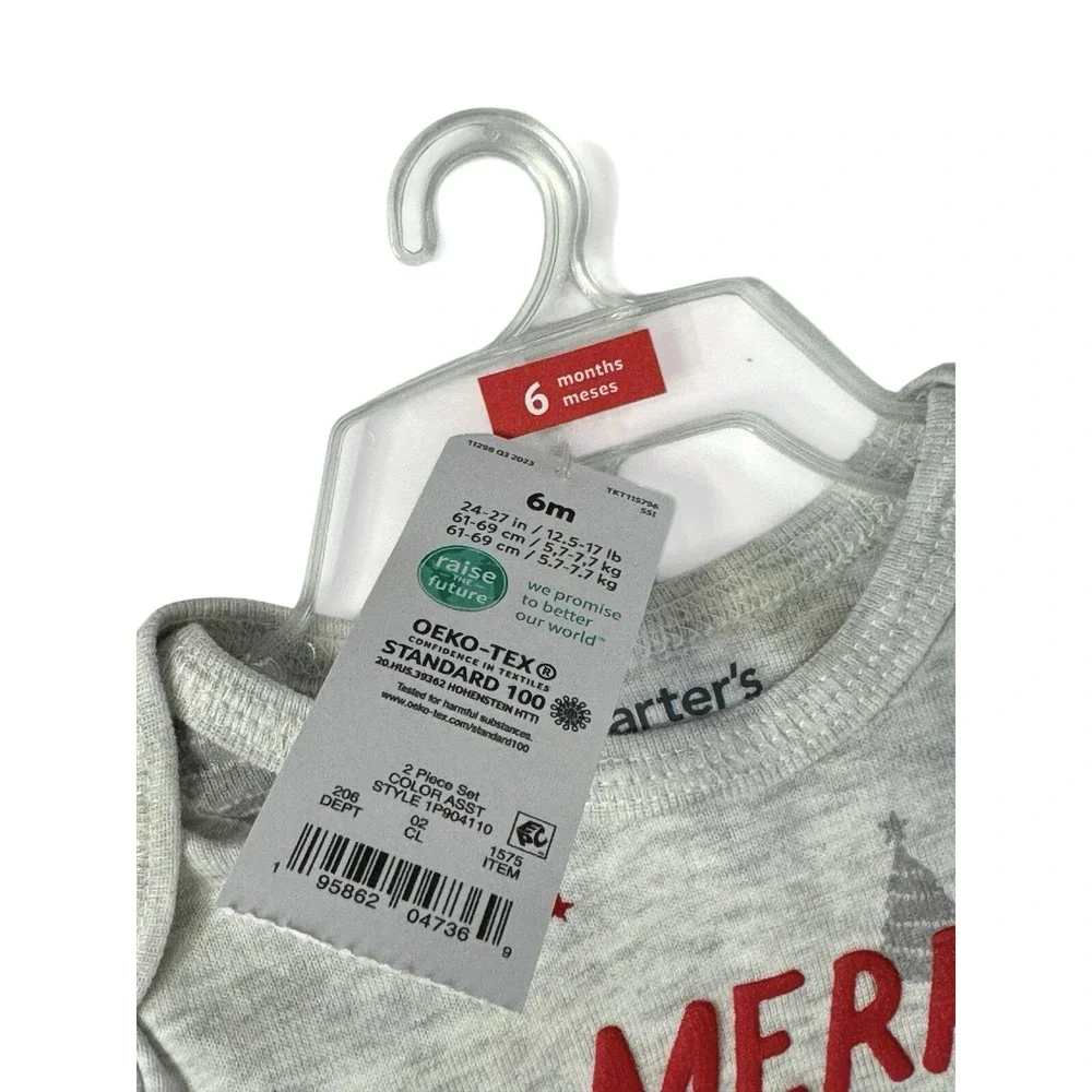 Carter's Just One You Size 6‎ Months Merry & Bright Christmas Bodysuit Pant Set